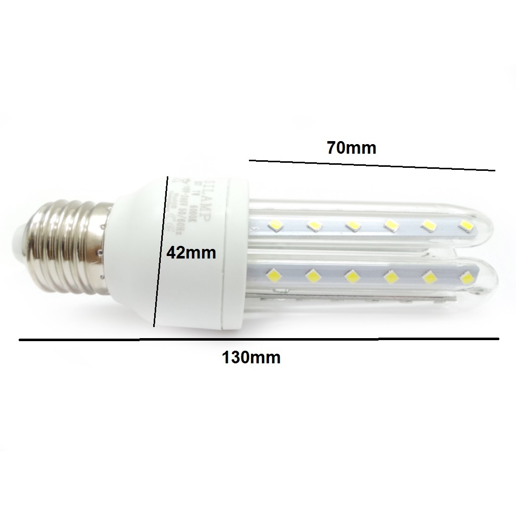 COMBO 5 BÓNG ĐÈN 3U 7W E27 6400K