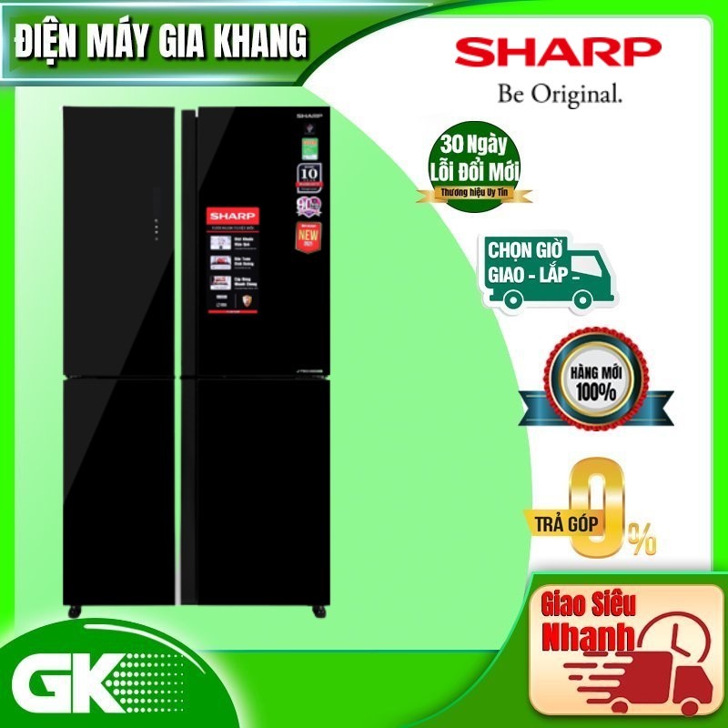 SJ-FXP600VG-BK-MIỄN PHÍ CÔNG LẮP ĐẶT-Tủ lạnh Sharp Inverter 525 Lít 4 cửa SJ-FXP600VG-BKModel Mới