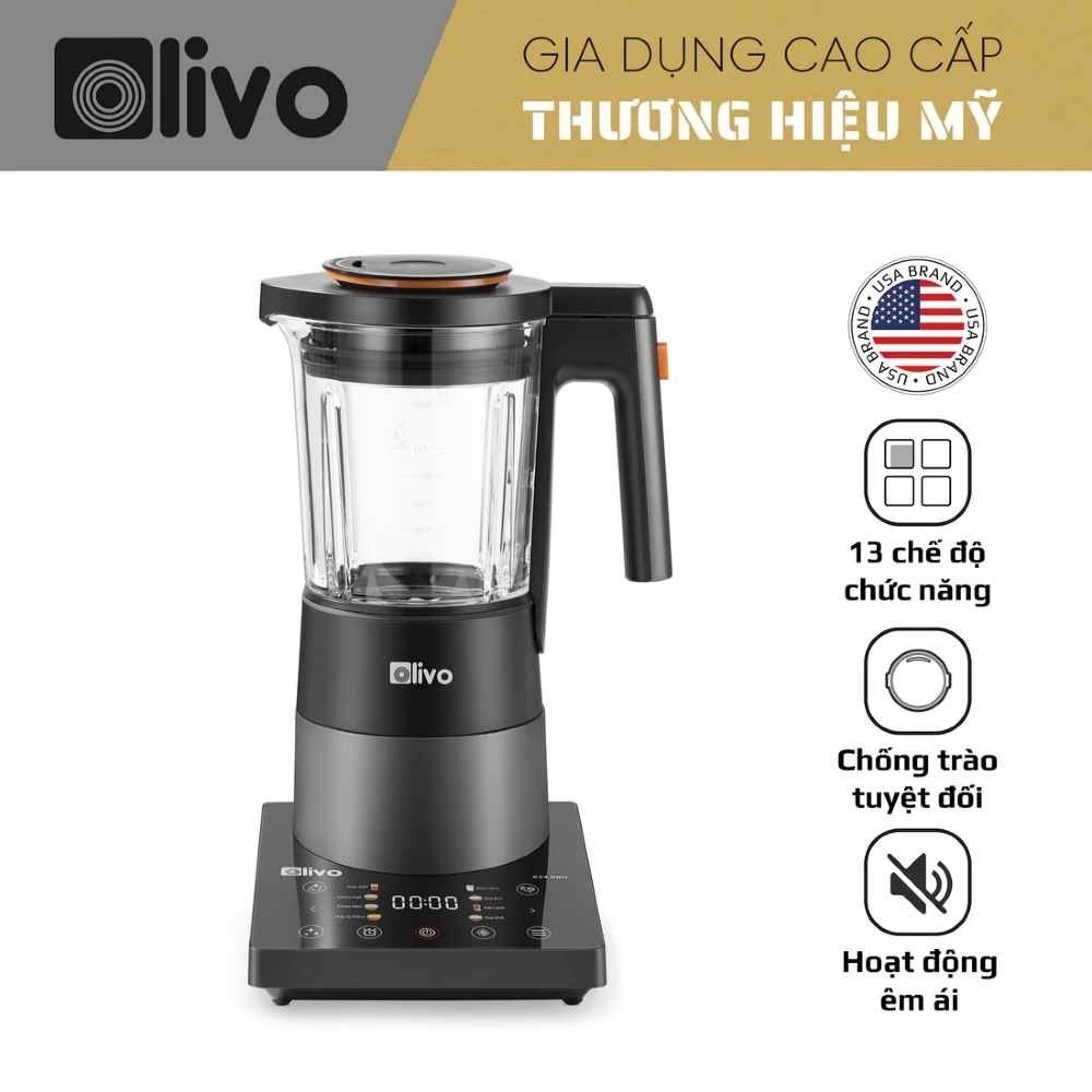 Máy Làm Sữa Hạt OLIVO X24 PRO, 2100W-1.75Lit, Mâm Nhiệt Gốm, Độ Ồn Thấp, Hàng Chính Hãng