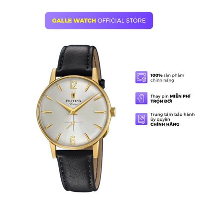 Đồng hồ nam Festina F20249/2 mặt kính cứng cao cấp, chống nước 3ATM, dây da đeo tay lịch lãm, sang trọng