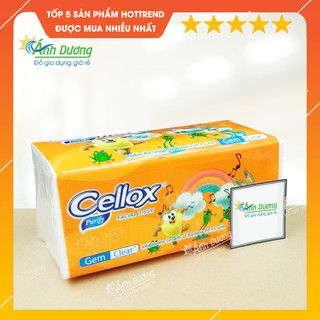 Khăn giấy rút Cellox bịch 300 tờ/3 lớp siêu dai mềm mịn - Giấy rút trắng loại 1 bịch lớn