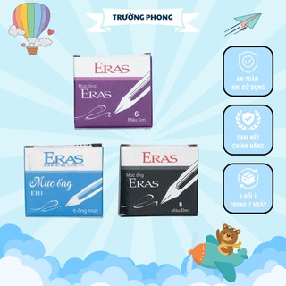 Vỉ ống mực bút máy eras ba màu xanh đen tím e111