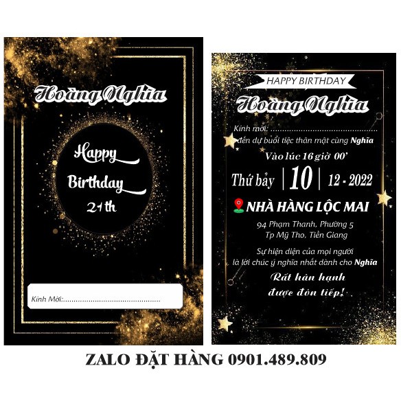 THIỆP SINH NHẬT MÀU ĐEN, DÀNH CHO NGƯỜI LỚN. CHỌN MẪU