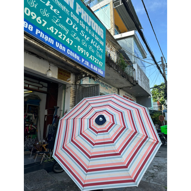 Ô DÙ CHE SỌC NẮNG MƯA ĐK 2M 8 NAN VẢI BỐ DÀY