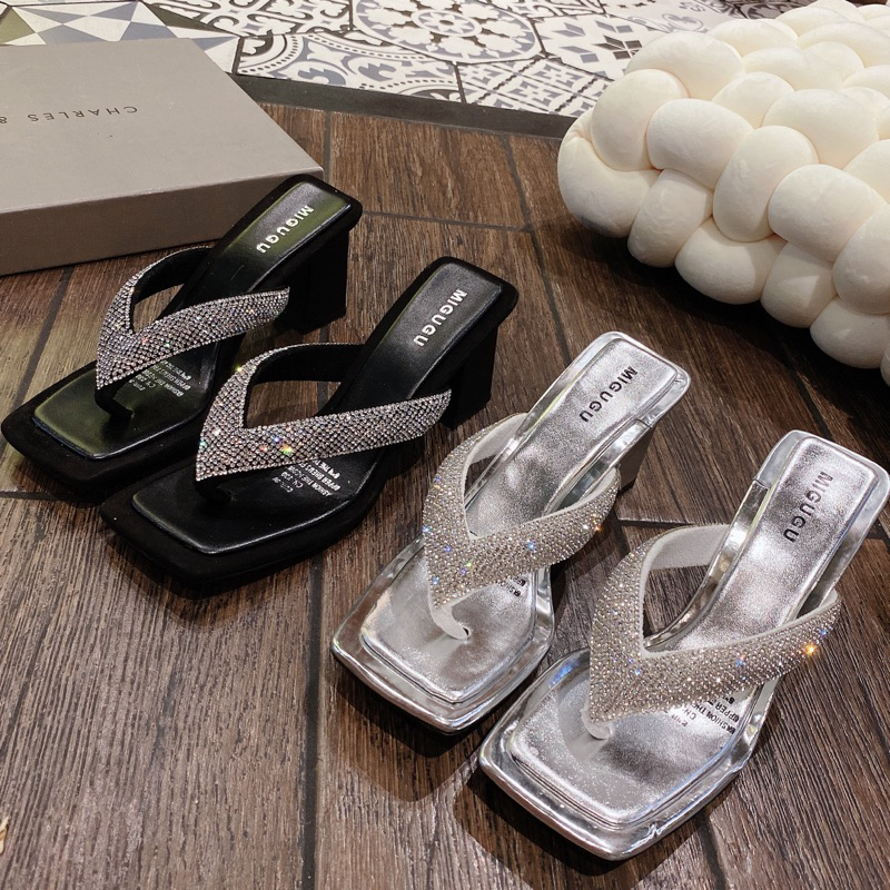 DÉP CAO GÓT VUÔNG QUAI KẸP XOÀN 😍