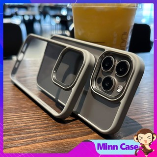Ốp lưng điện thoại màu xám trong suốt chống sốc chống ố cho 15promax 15 pro 15 plus 15 pro max MinnCase