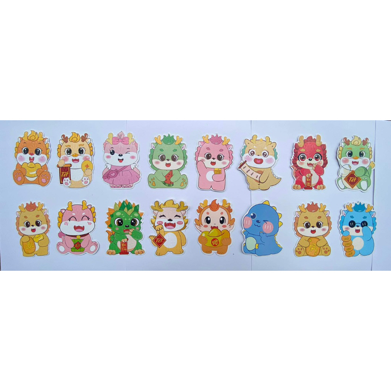 Lì xì Tết 2024, lì xì Rồng Tết, lì xì Rồng chibi 2024