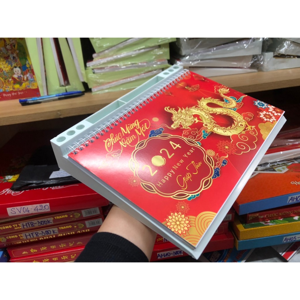 Lịch để bàn Ngân Hà đế nhựa Năm 2024 Giáp Thìn