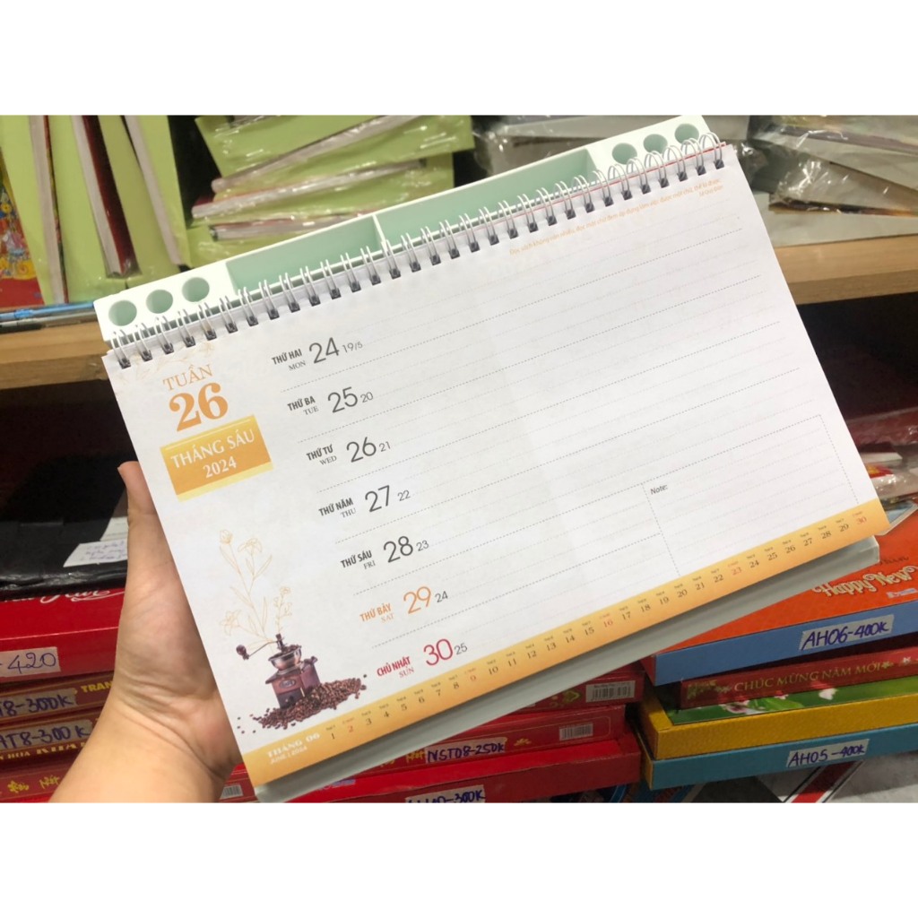 Lịch để bàn Ngân Hà đế nhựa Năm 2024 Giáp Thìn