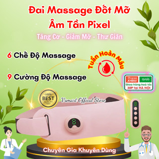 Đai Massage Giảm Mỡ Bụng, Máy Rung Nóng Đốt Mỡ Bụng, Đai Massage Toàn Thân Làm Thon Gọn Cơ Thể Giảm Béo Hiệu Quả