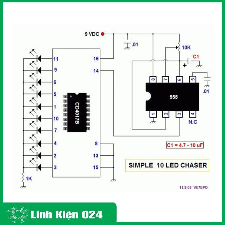 IC đếm thập phân CD4017