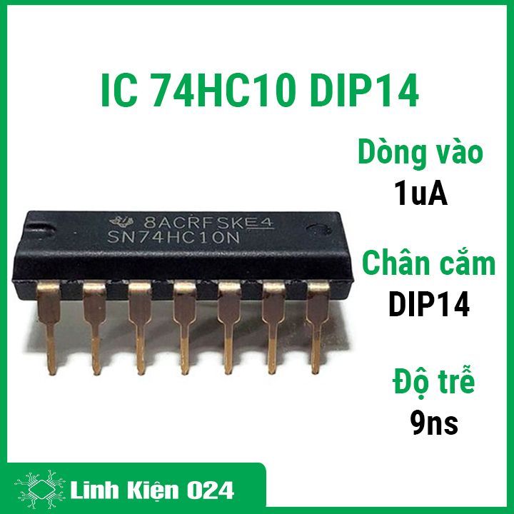 IC chức năng 74HC10 3-Input NAND DIP14