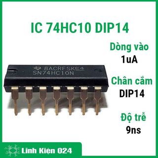 Ic chức năng 74hc10 3-input nand dip14