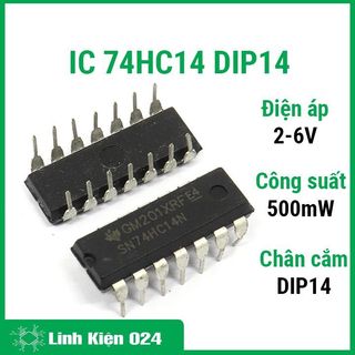 Ic chức năng 74hc14 dip14 hex inverter schmitt trigger