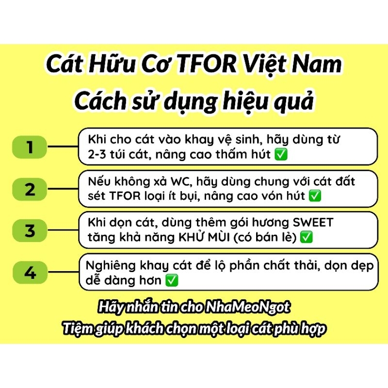 Cát Đậu Nành Cho Mèo TFOR PREMIUM 6L - 5 Mùi Hương