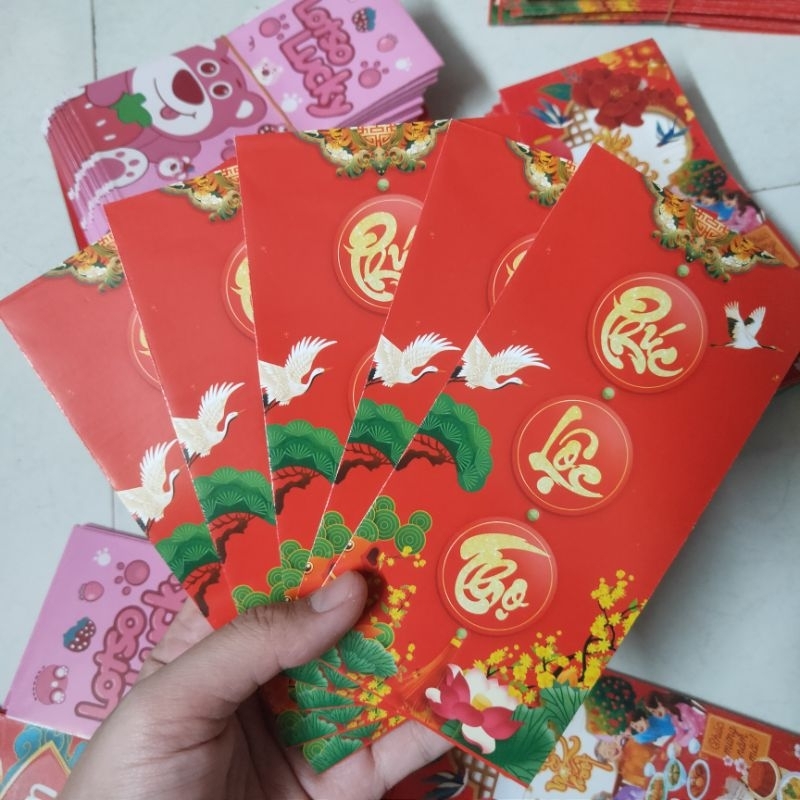 Bao Lì Xì - Phong Bì Đỏ Mừng Tân Xuân Giáp Thìn 2024