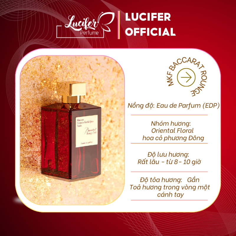 Nước hoa chiết MFK Baccarat Rouge 540 Extrait Nước hoa  nam nữ 10ml cao cấp hương cực cuốn thơm cực lâu
