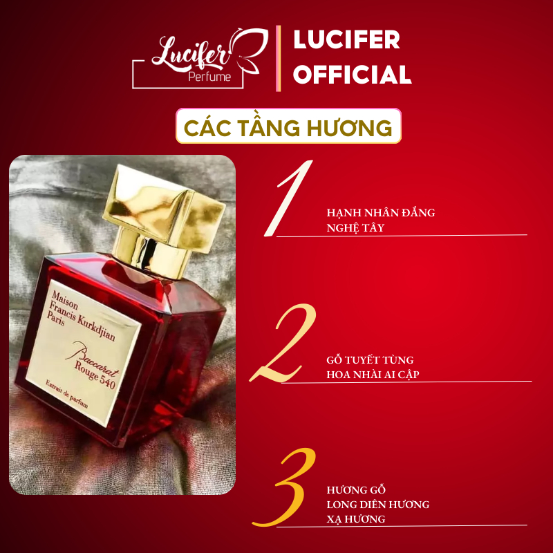 Nước hoa chiết MFK Baccarat Rouge 540 Extrait Nước hoa  nam nữ 10ml cao cấp hương cực cuốn thơm cực lâu
