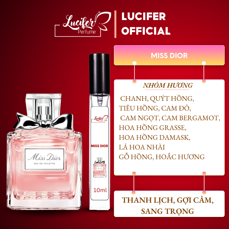 Nước hoa chiết Miss Dior Nước hoa nữ 10ml chính hãng nữ tính dịu dàng trang nhã quyến rũ lưu hương lâu