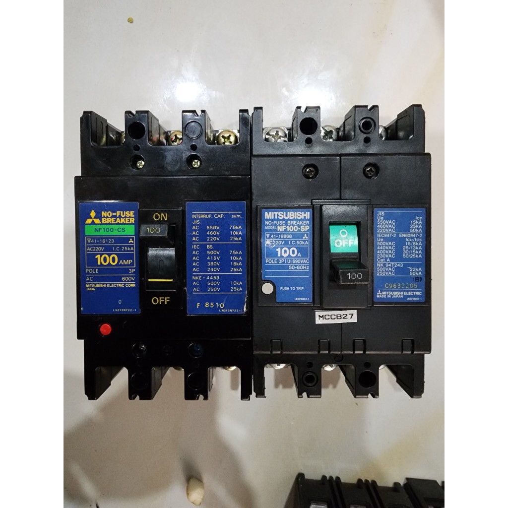 MCCB 3 pha 30-50-60-75-100A Hàng Nhật bãi, đã qua sử dụng