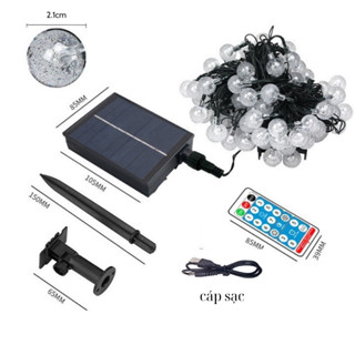 ( bản Pin cổng sạc) Đèn led trang trí năng lượng mặt trời bản PIN năng lượng lớn 100 LED/12m  mẫu mới 2023