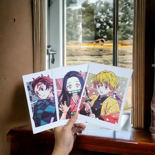 Freeship ⭐️ postcard thanh gươm diệt quỷ - khổ a5 - giấy cứng không phai - mặt sau viết tốt