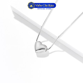 Dây chuyền bạc nữ mặt tim phồng chất liệu bạc 925 - Viễn Chí Bảo D400489