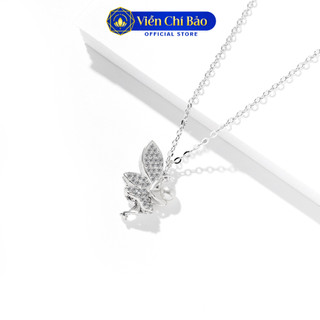 Dây chuyền bạc nữ Thiên Thần Nhỏ đính đá vòng cổ bạc 925 thời trang phụ kiện trang sức nữ Viễn Chí Bảo D400607