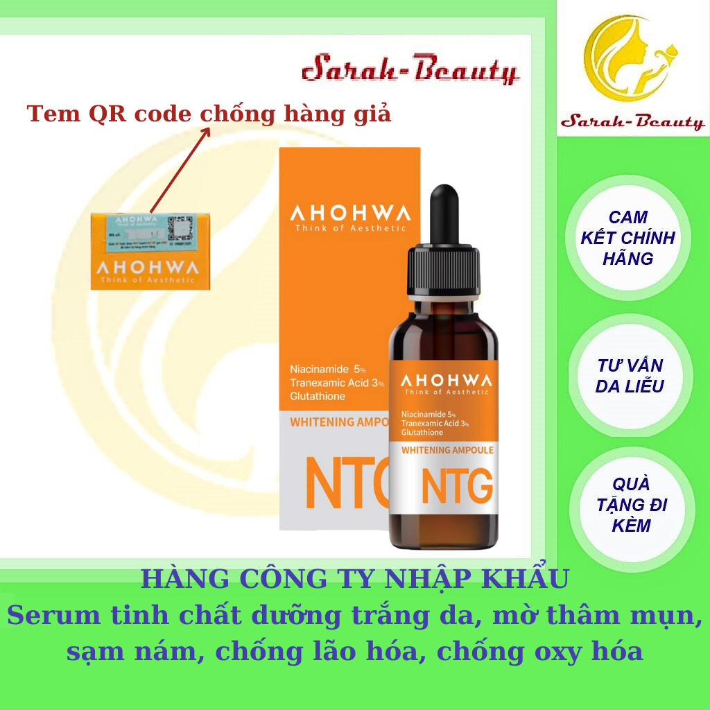 [HÀNG CÔNG TY] Serum dưỡng trắng giảm nám tàn nhang NTG ahohwa