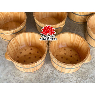 (xả kho)chậu ngâm chân gỗ thông hàng đẹp