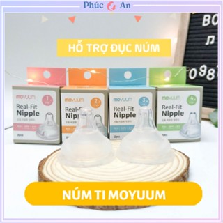 Núm ti bình sữa Moyuum Hàn Quốc siêu mềm đủ size 1 - 4