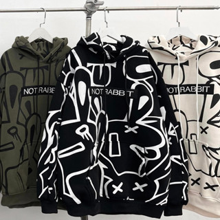  Áo Khoác Hoodie NOT Rabbit Logo Thêu Chất Nỉ Bông Dày Dặn Form Rộng Unisex Nam Nữ - Azura3store 