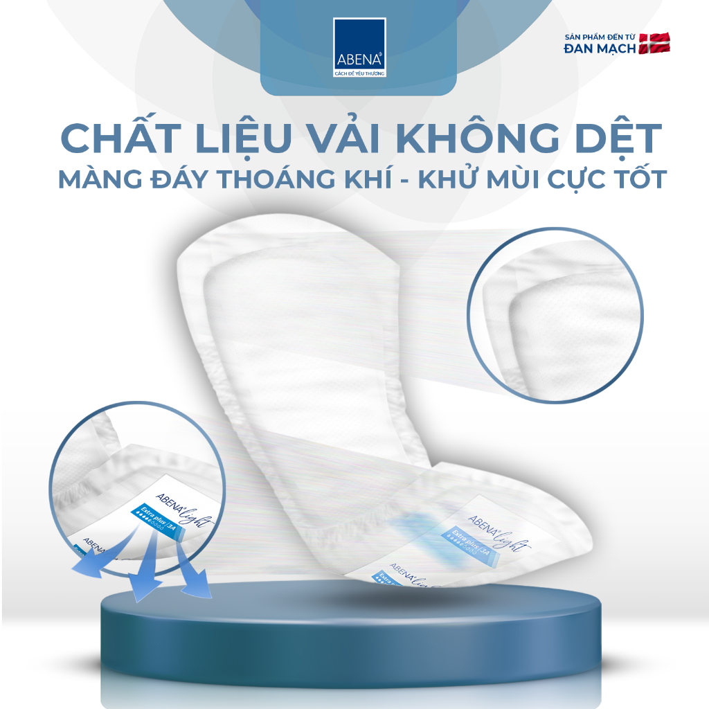 Băng vệ sinh siêu thấm hàng ngày Abena Light Extra 3, nhập khẩu Đan Mạch
