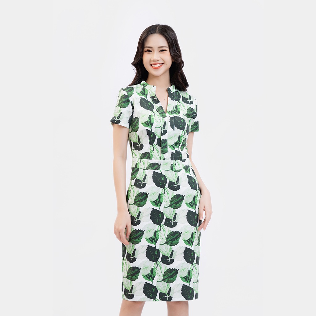 Đầm liền nữ SPEARL ôm body họa tiết - 9LF6812008