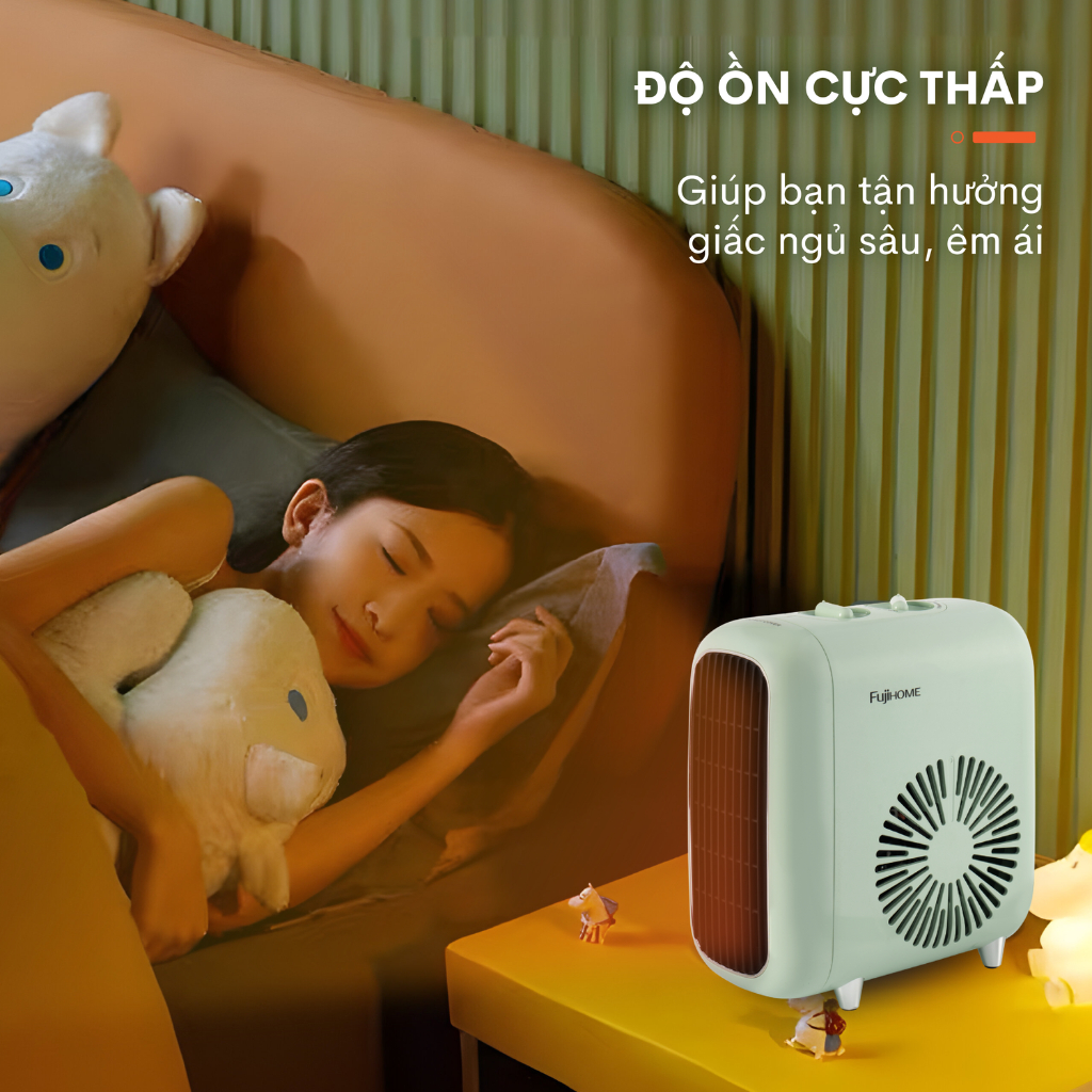 Quạt sưởi gốm Fujihome FH1200 công nghệ nhiệt gốm, không đốt cháy oxy, tự động ngắt khi quá nhiệt, bảo hành 12 tháng