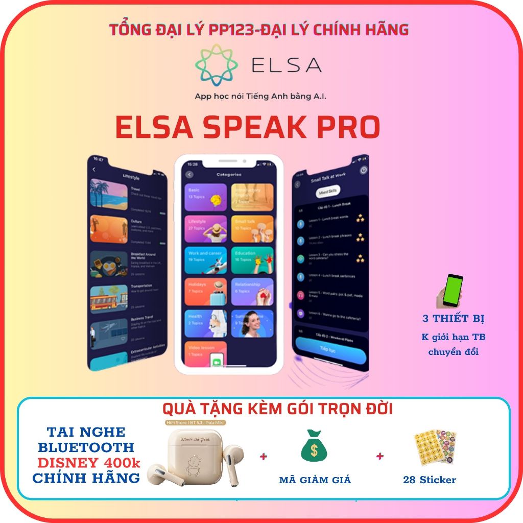 ELSA PRO -Tiếng anh chất lượng cao