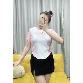Áo BABYTEE phối MÀU nữ bigsize - A34