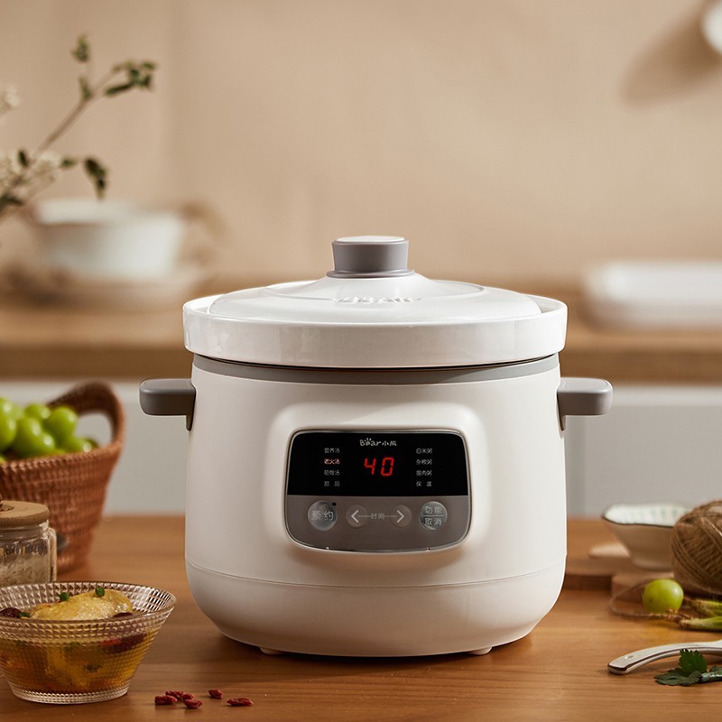 Nồi Hầm Chậm Đa Năng Bear Hầm Cháo,Chưng Yến, Nấu Canh Súp Chính Hãng 03 Lít