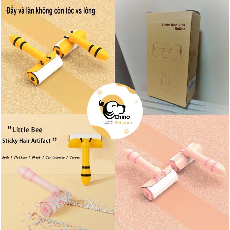 Cây lăng lông vệ sinh Little bee dành cho thú cưng có thể lăn cả quần áo và đồ dùng cá nhân