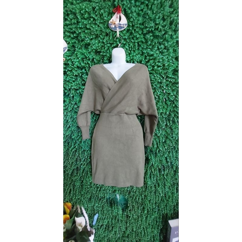 Thanh lý đầm body len rêu size dưới 50kg