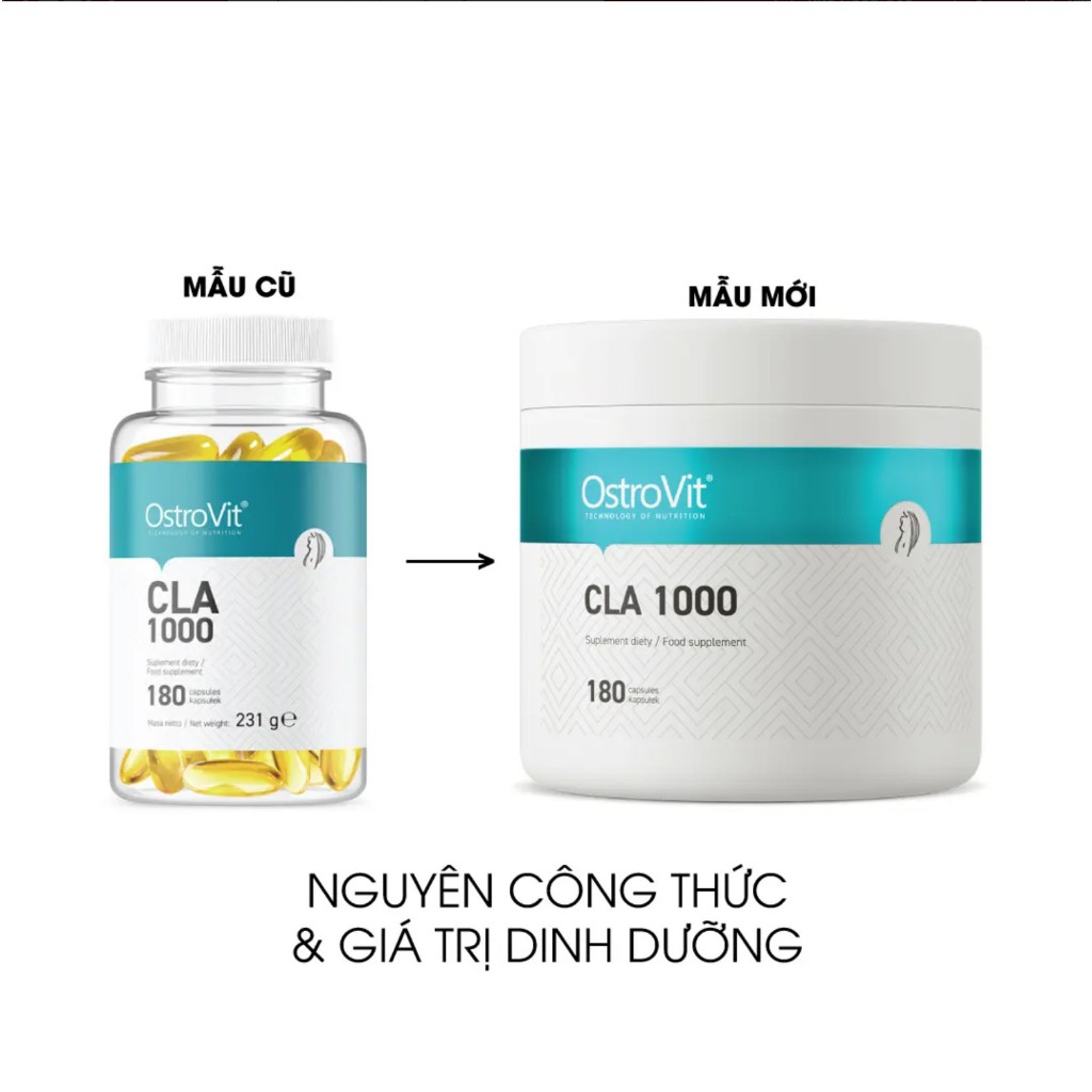 OSTROVIT CLA 1000 180 VIÊN | Viên Uống Hỗ Trợ Kiểm Soát Cân Nặng