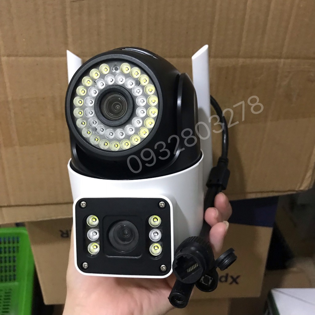 Camera YOOSEE 2 Mắt Xem 2 Màn Hình QPT36 Chuẩn 6.0Mpx Siêu Nét - Chống Nước IP66