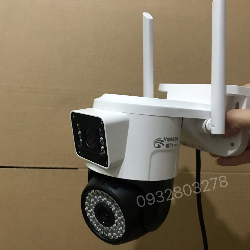 Camera YOOSEE 2 Mắt Xem 2 Màn Hình QPT36 Chuẩn 6.0Mpx Siêu Nét - Chống Nước IP66