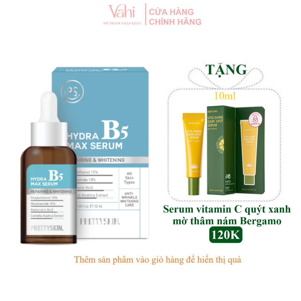 Serum B5 Pretty Skin Hydra Max Tinh Chất Phục Hồi Và Dưỡng Trắng Da 50ml