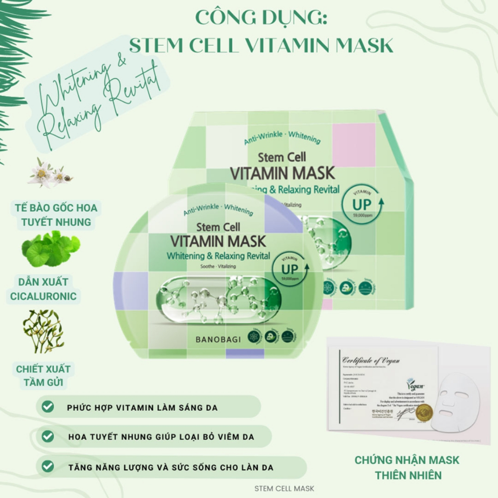 Mặt Nạ Dưỡng Da Banobagi Stem Cell Vitamin Mask