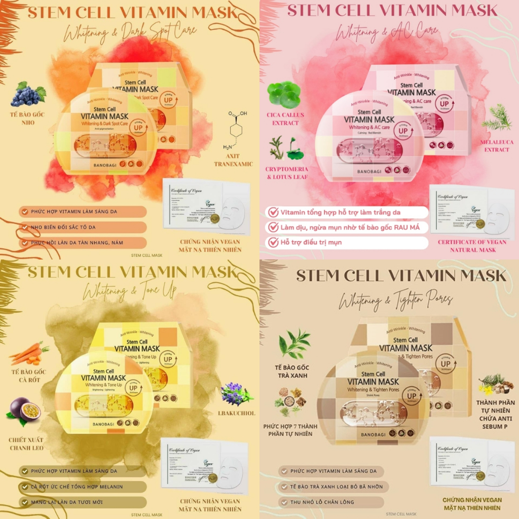 Mặt Nạ Dưỡng Da Banobagi Stem Cell Vitamin Mask