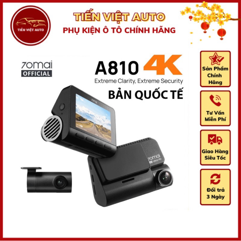 Camera hành trình ô tô 70mai A810 4K HDR - Siêu Phẩm Ghi Hình Hot Nhất 2023