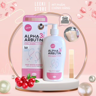 Lotion Dưỡng Thể Body Trắng Da Alpha Arbutin Collagen 3+Plus 500ml Thái Lan