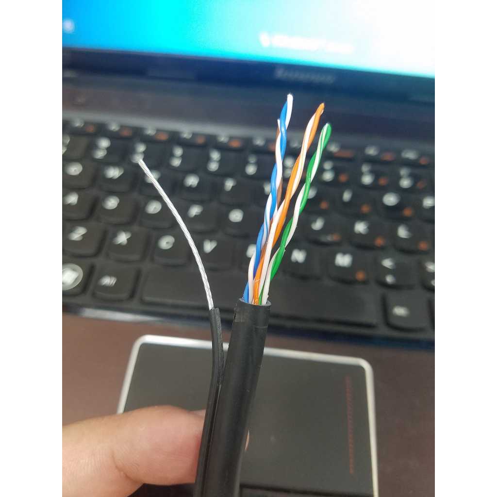 Dây mạng ngoài trời lõi đồng nguyên chất 4 sợi trợ lực và 8 sợi trợ lực, có gia cường