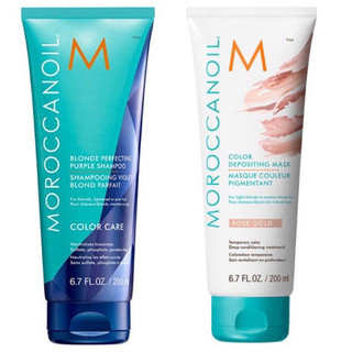 COMBO DẦU GỘI KHỬ VÀNG VÀ MẶT NẠ BỔ SUNG HẠT MÀU MOROC 200ml x 2